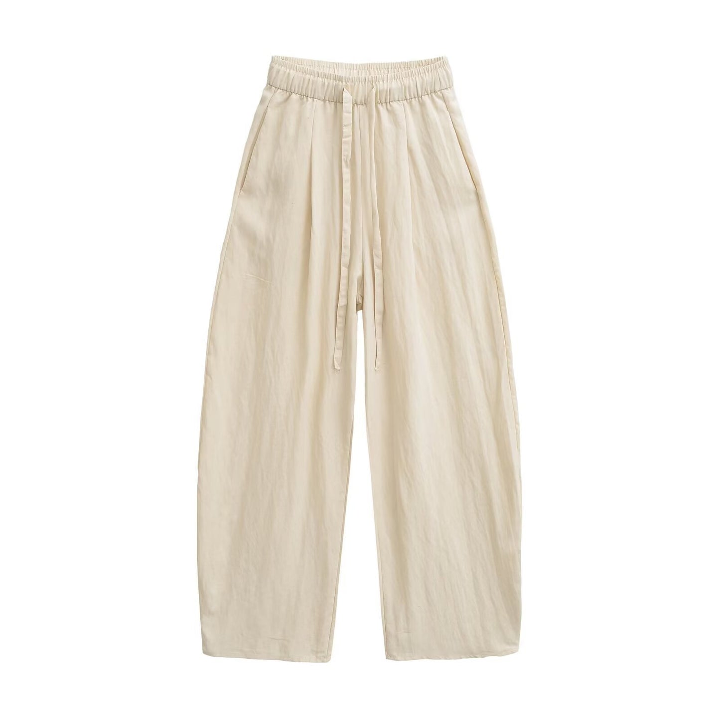Tencel linen wide leg pants